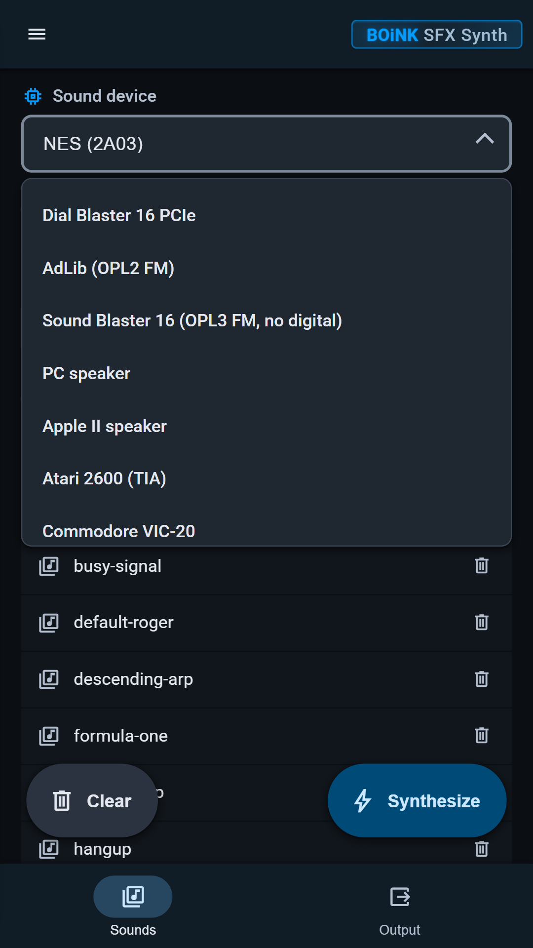 BOiNK SFX Synth screenshot 2