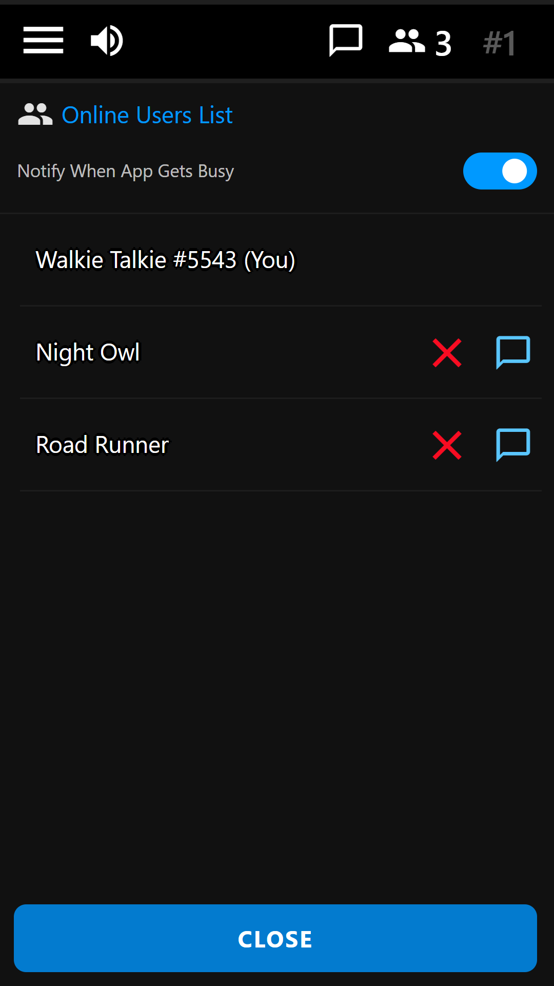 CB Radio X online users list
