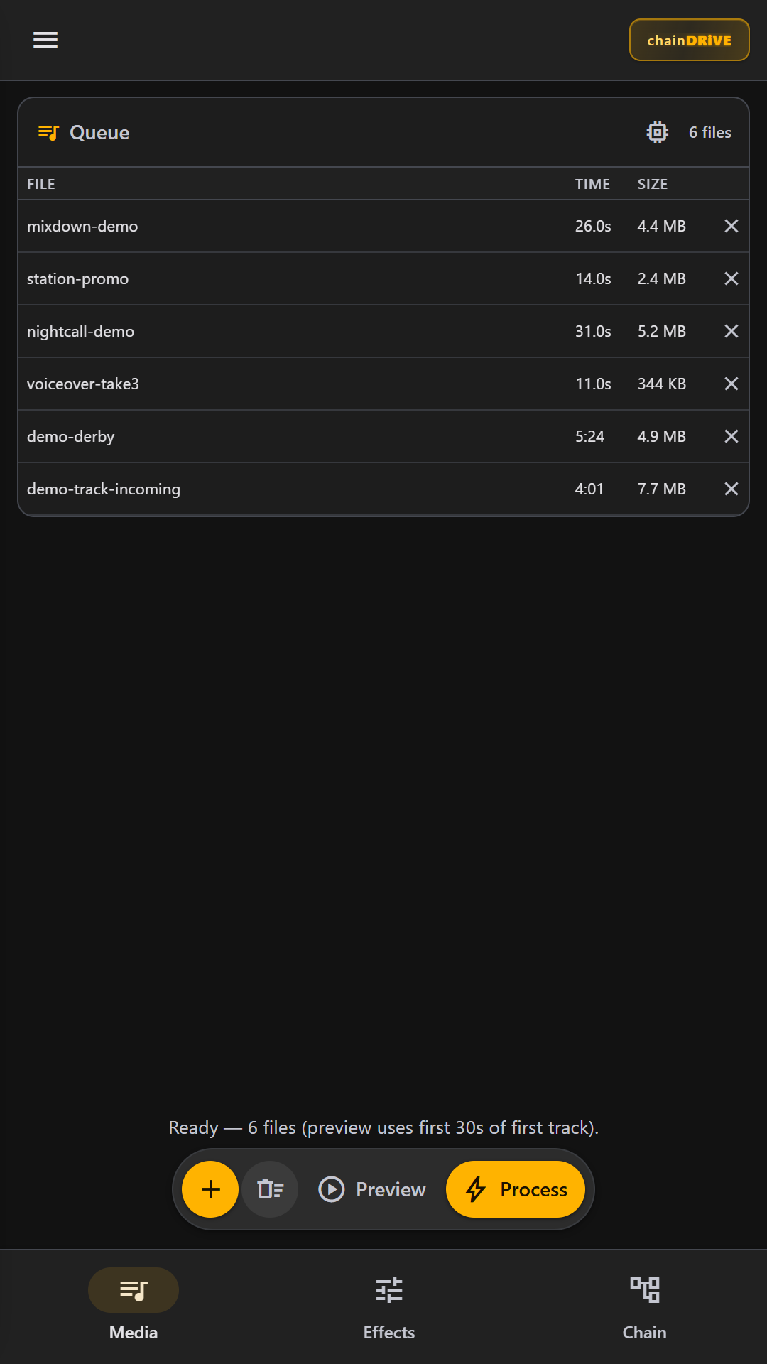 chainDRiVE screenshot 1