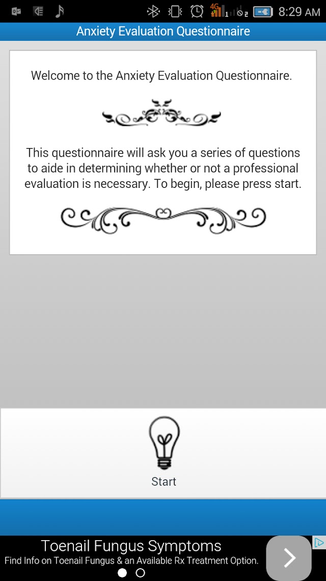 Anxiety Screening / Evaluation / Test screenshot 1