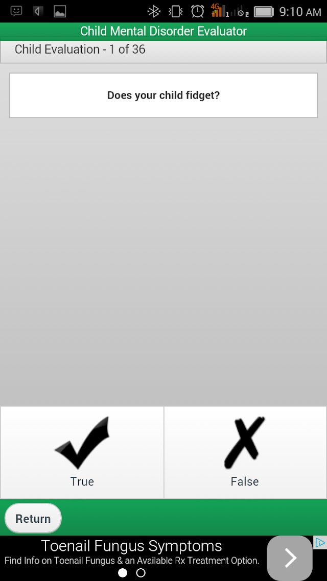 Child Mental Screening / Evaluation / Test screenshot 2