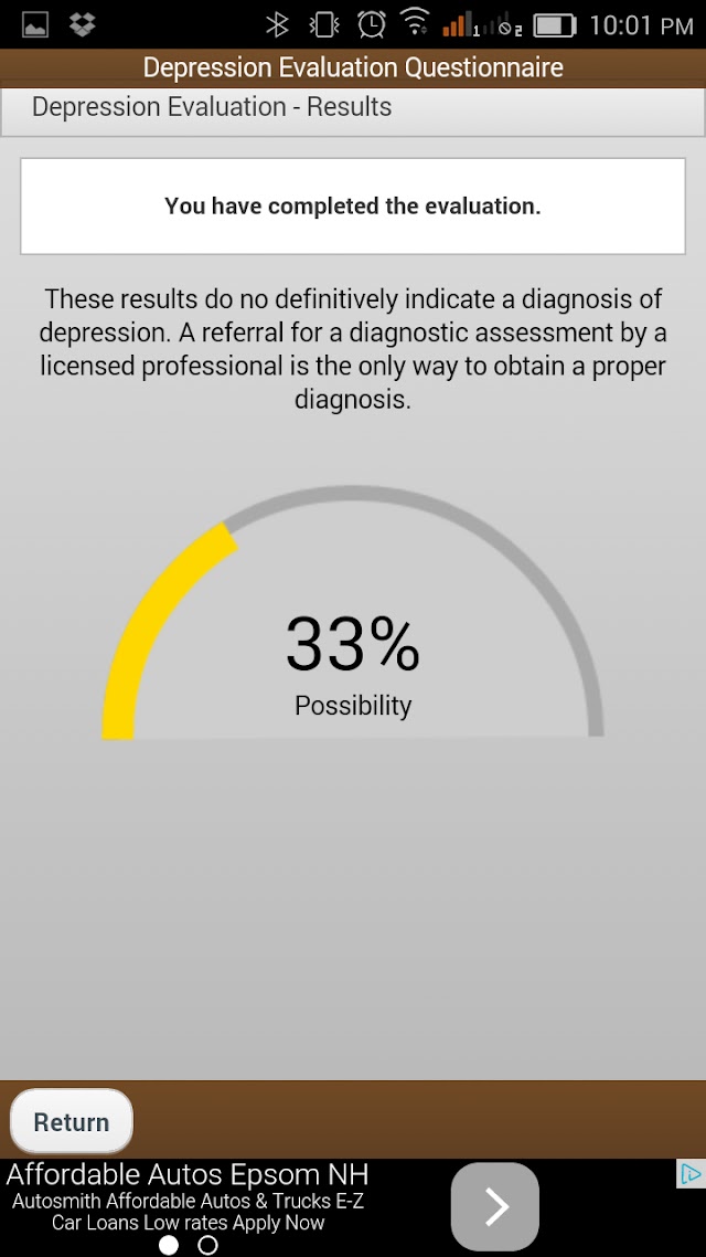 Depression Screening / Evaluation / Test screenshot 3