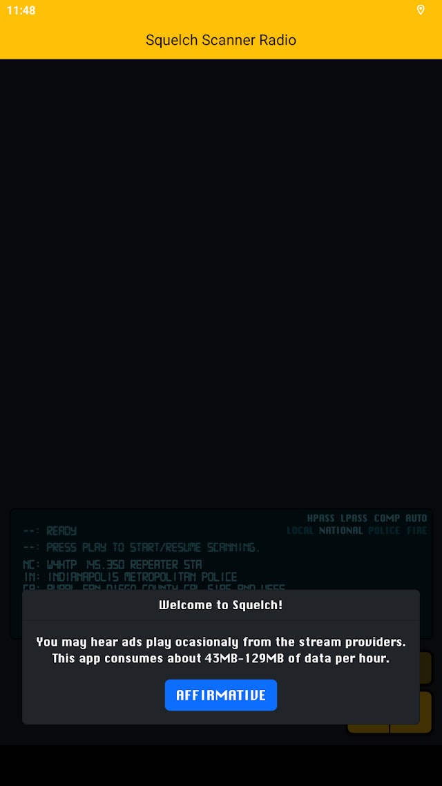 Squelch Scanner Radio screenshot 1